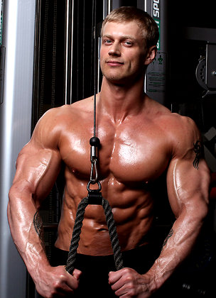 Hot blond bodybuilder Todd Morris naked
