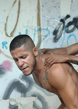 Latino muscle boy fucked by his black buddy