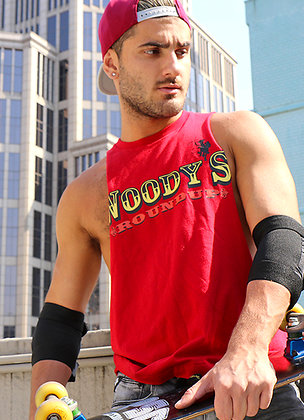 Our sexy mate Lucas Deen is getting naked on the roof