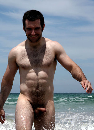 Hot australian hunk Josh on a beach