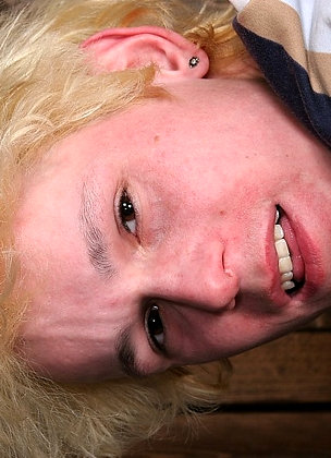 Blond twink shows big uncut cock