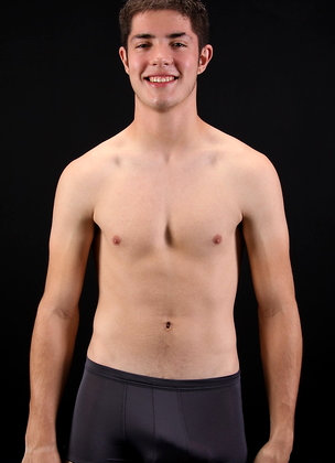 Bryce strokes and shoots load on his own face