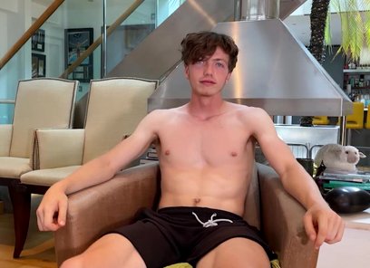 Straight Young Basketball Player Shows off his Ripped Body & Wanks his Big hard Uncut Cock & Cums!