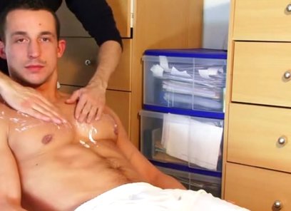 Handsome Str8 French Football Player Gets Wanked his Huge Cock by a Guy !