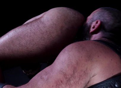 Big Hairy Bear Sucks a mean Big Hunk Dick